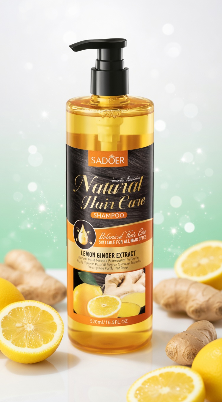 SADOER Lemon Ginger Smooth Cleansing Shampoo – Oil Control & Anti-Dandruff Hair Care