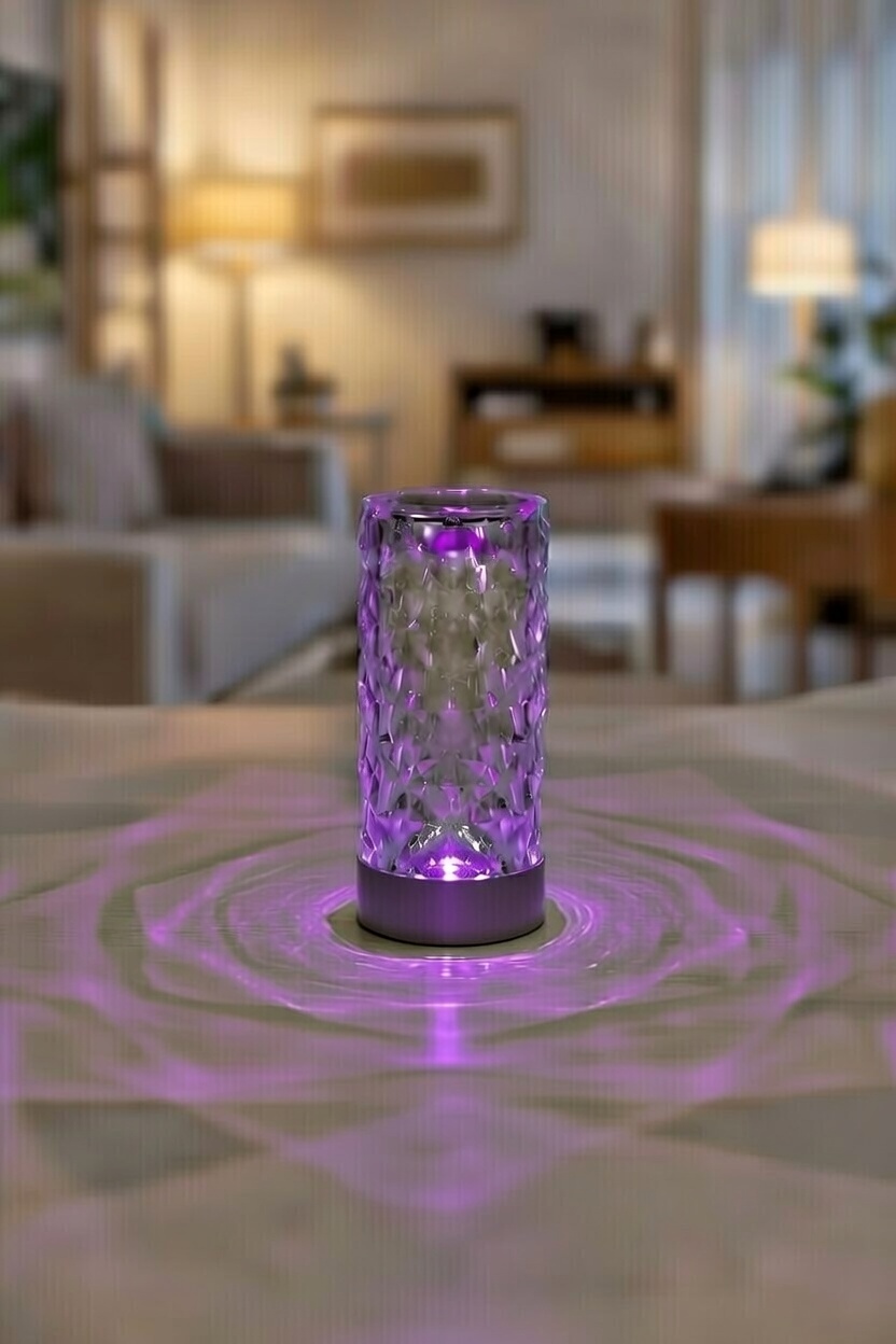 Fine Spiral Crystal Table Lamp – Touch Control LED Bedside Light
