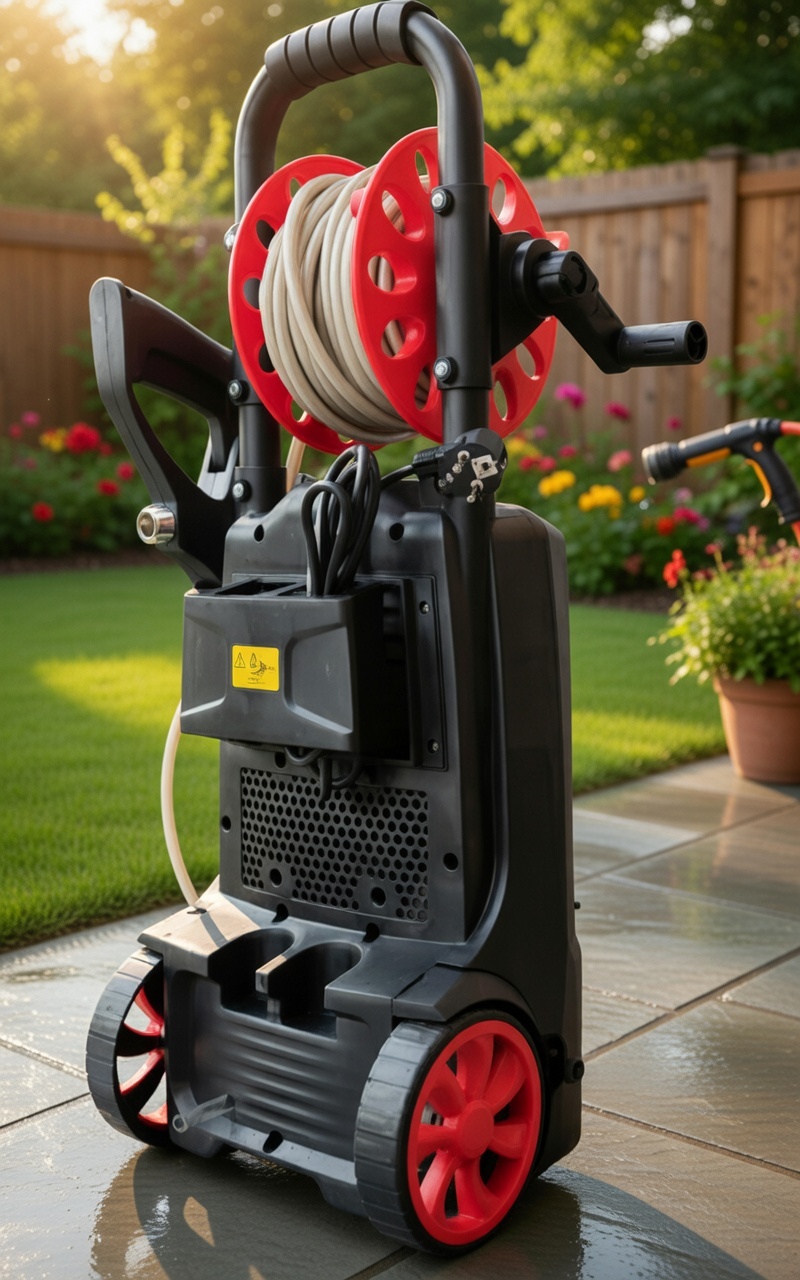 BOXER BX‑3276 High‑Pressure Car Washer – Induction Motor | Compact Washer with Hose Reel