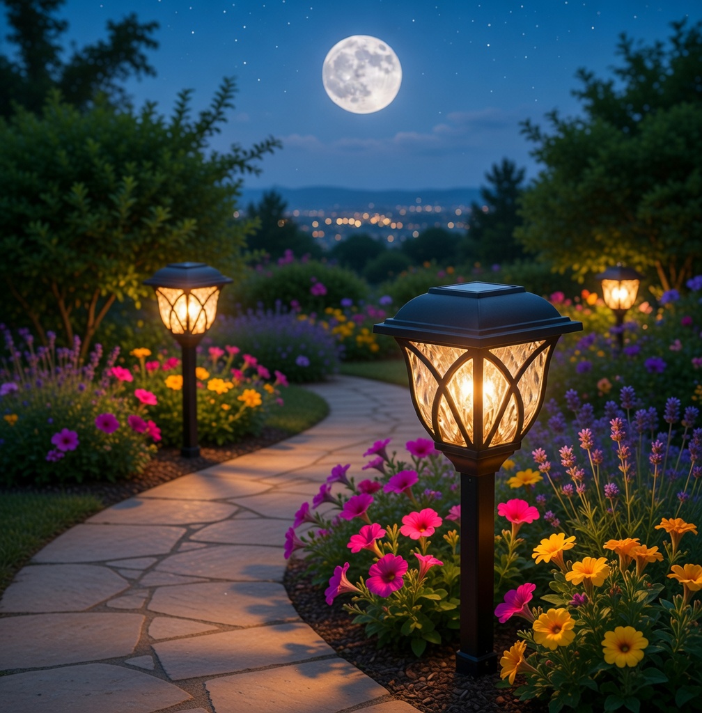 Solar Powered LED Outdoor Garden Lights 2 Pack – Waterproof Decorative Landscape Lighting