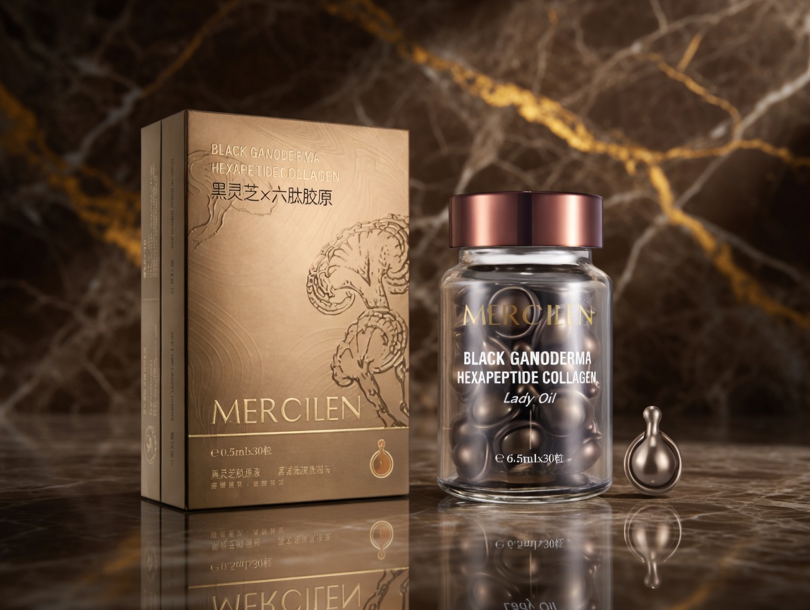 Mercilen Black Ganoderma Collagen Capsules – Anti-Aging & Skin Regeneration (30pcs)