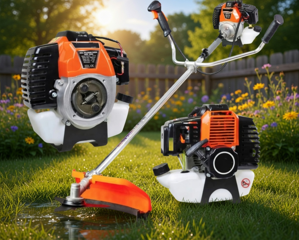 BOXER BX‑123 4‑in‑1 Gasoline Garden Tool Set – Trimmer, Brush Cutter, Scythe & Pole Saw | Powerful Multi‑Tool