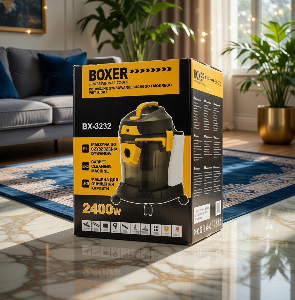 BOXER BX‑3232 Wet & Dry Industrial Vacuum Cleaner 2400W – 30L Tank | Heavy‑Duty Workshop & Construction Vacuum