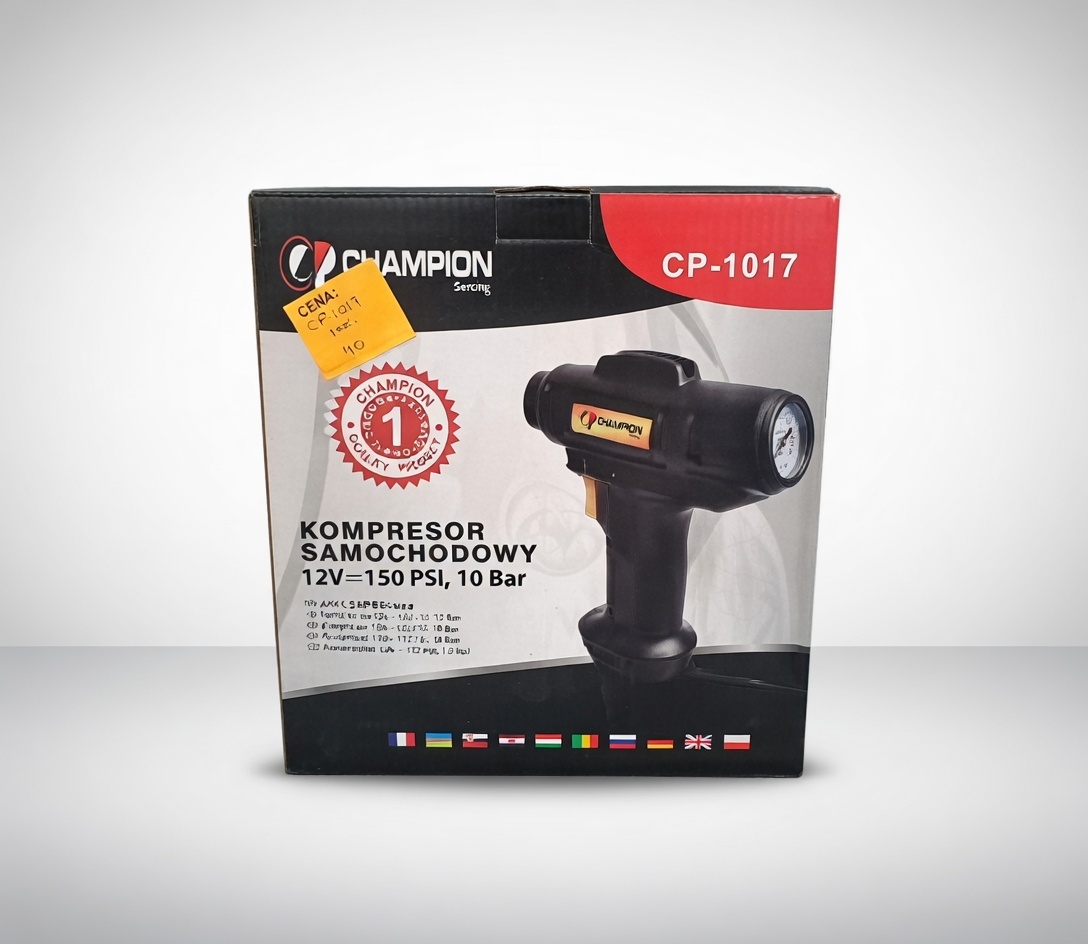 CHAMPION Germany CP‑1017 Car Air Compressor | 150 PSI | 12V Portable Tire Inflator | Compact Handheld Pump