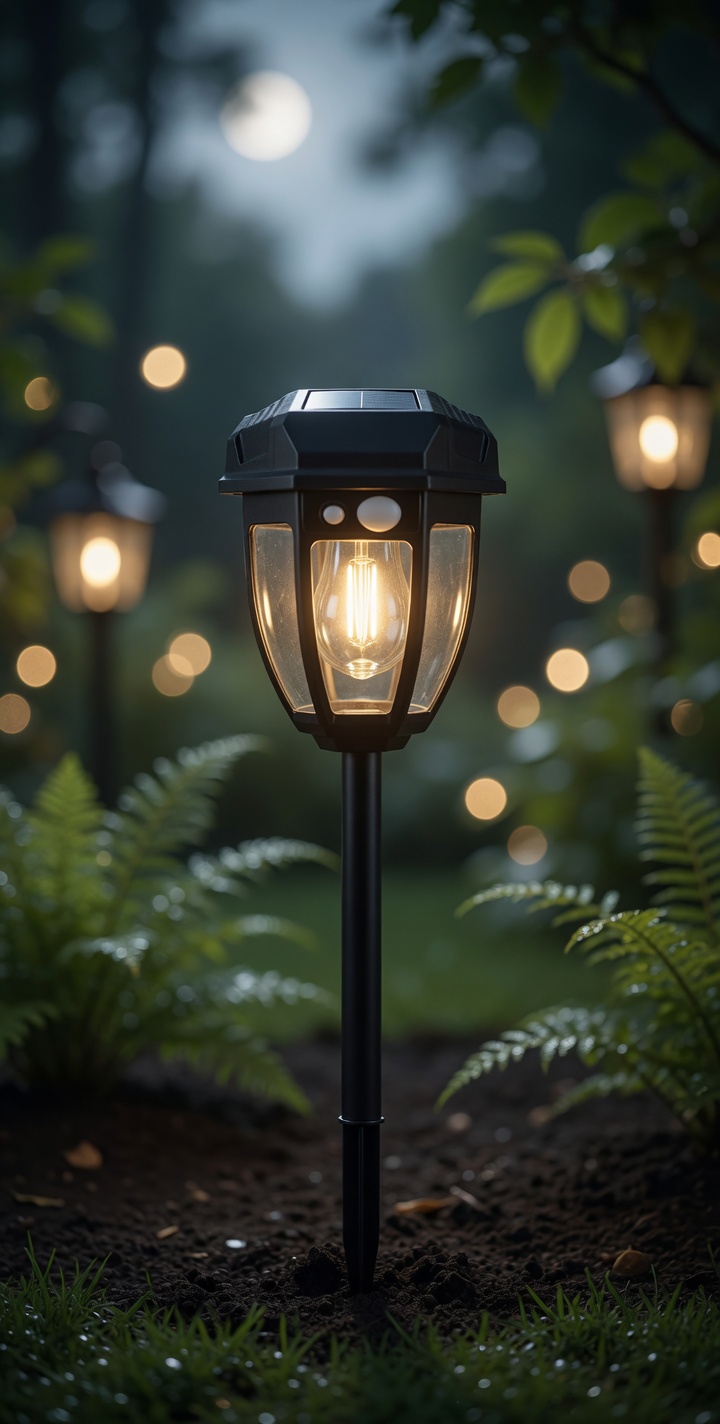 LED Solar Garden Lamp with Motion Sensor – Stylish, Eco-Friendly Outdoor Lighting
