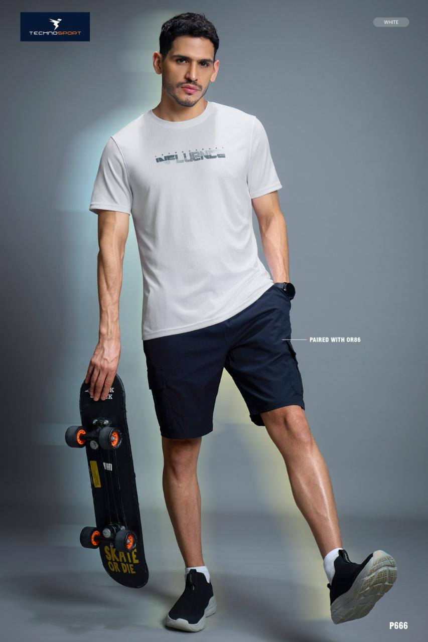 Technosport Printed Sports Crewnecks