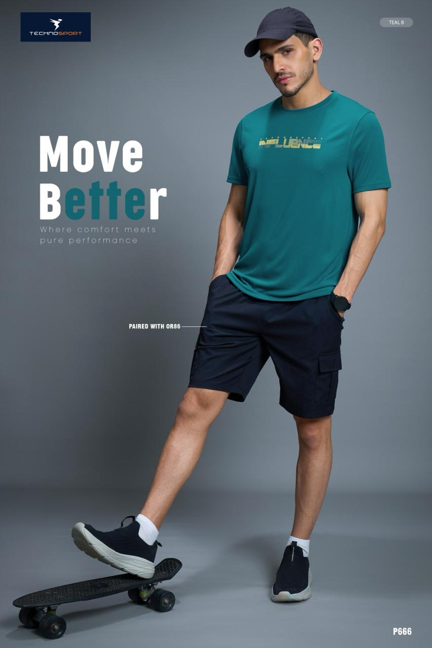 Technosport Printed Sports Crewnecks