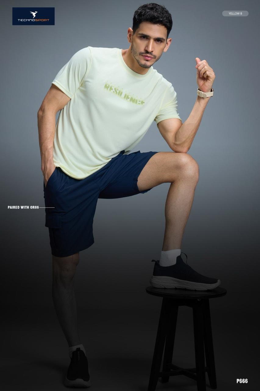 Technosport Printed Sports Crewnecks