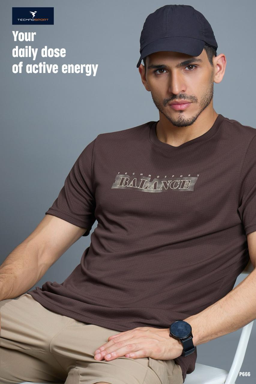 Technosport Printed Sports Crewnecks