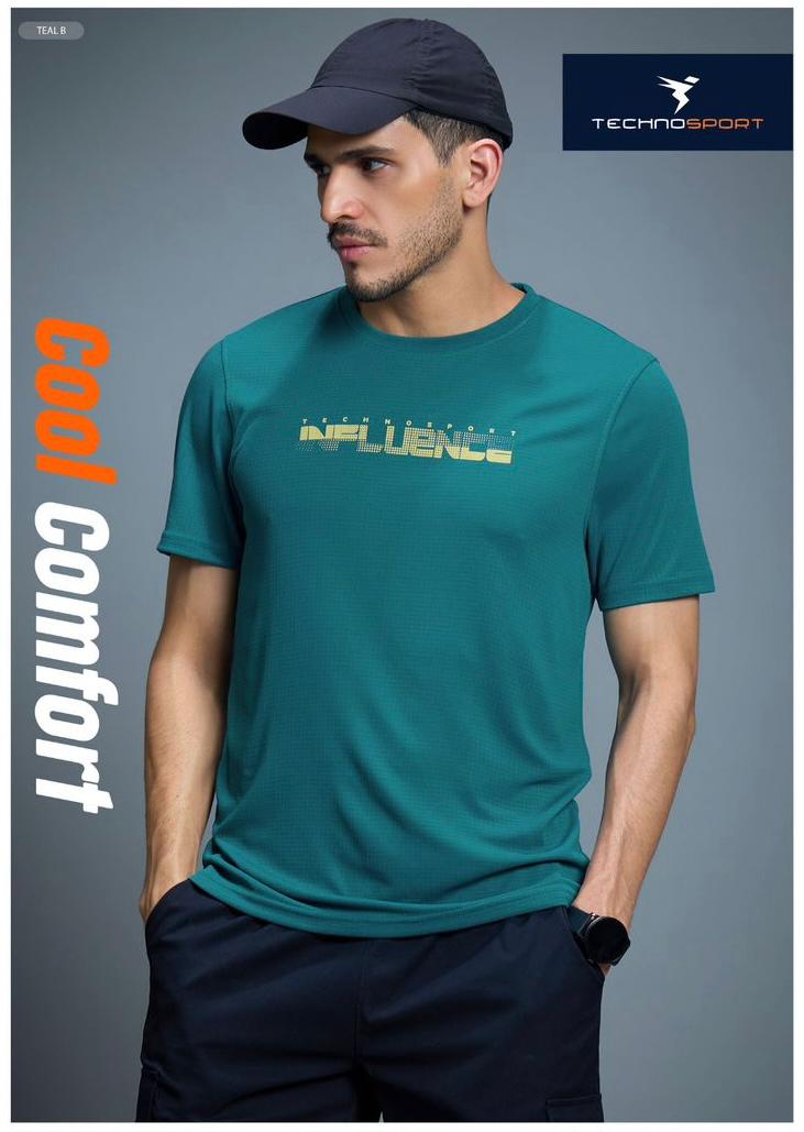 Technosport Printed Sports Crewnecks