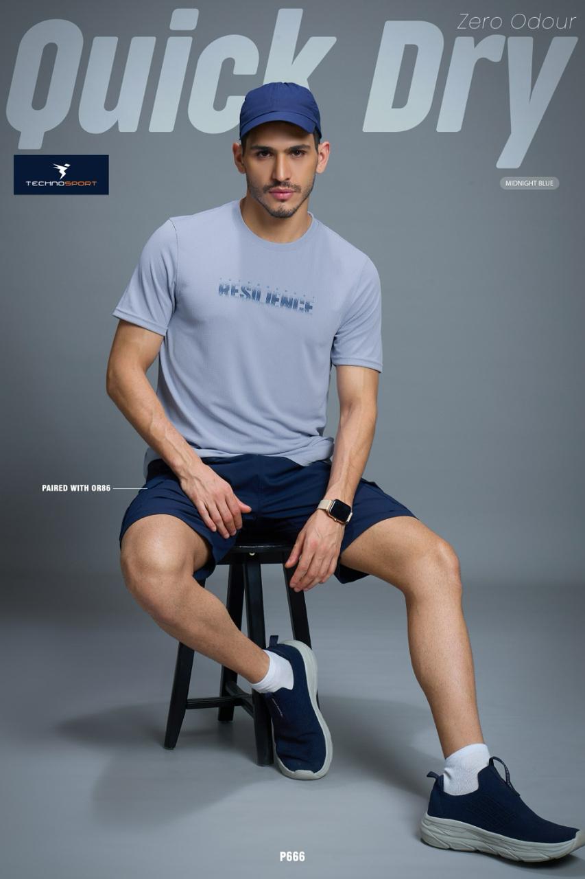 Technosport Printed Sports Crewnecks