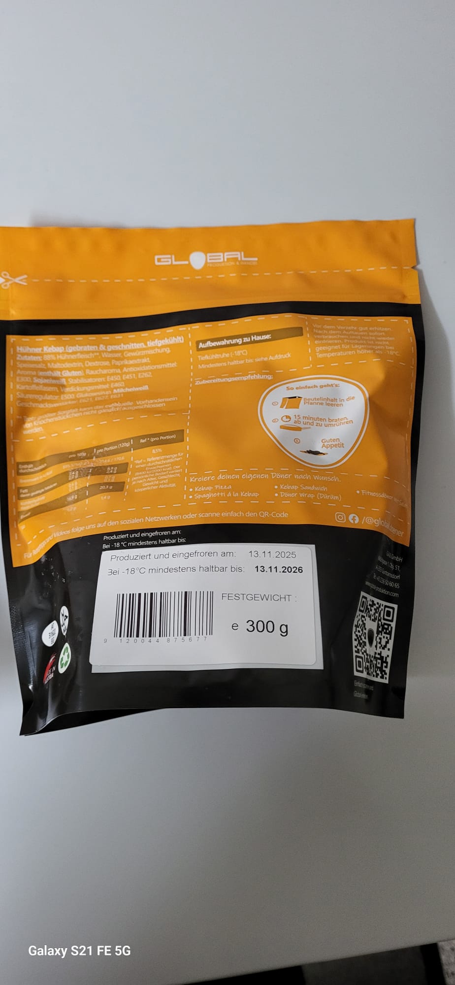 1014 Global Grill Hühner Kebap TK 300g