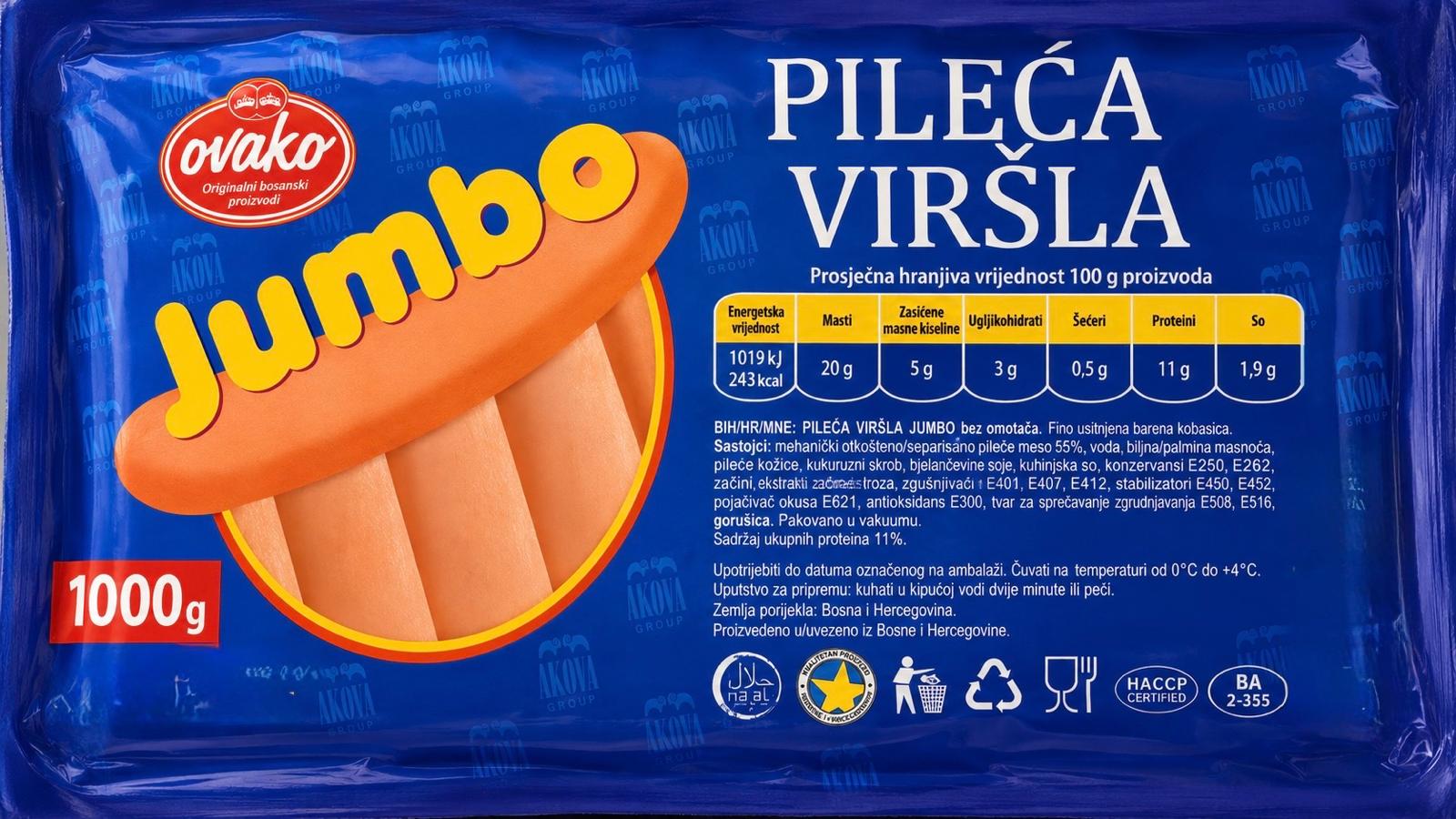 1134 Ovako Jumbo Würstchen 1kg