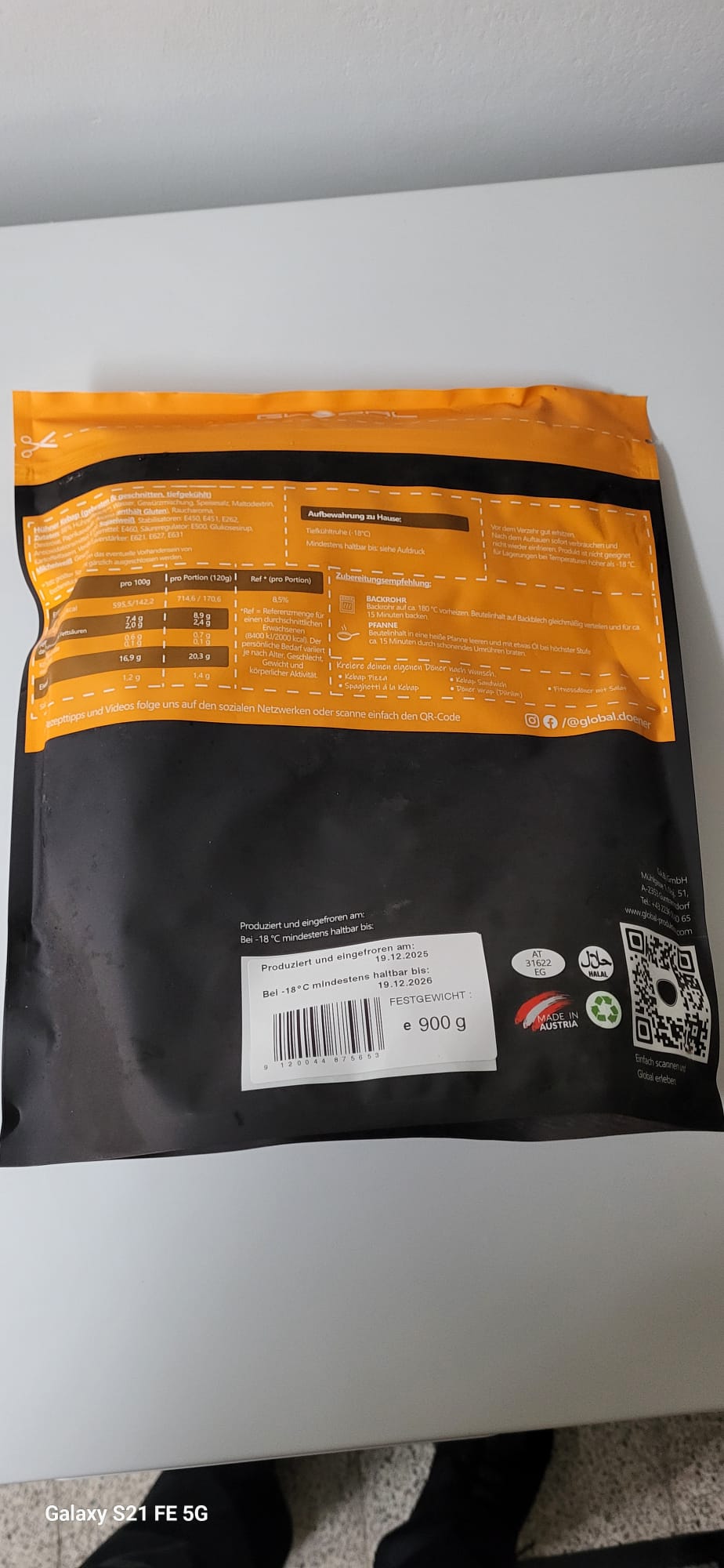 1013 Global Grill Hühner Kebap TK 900g