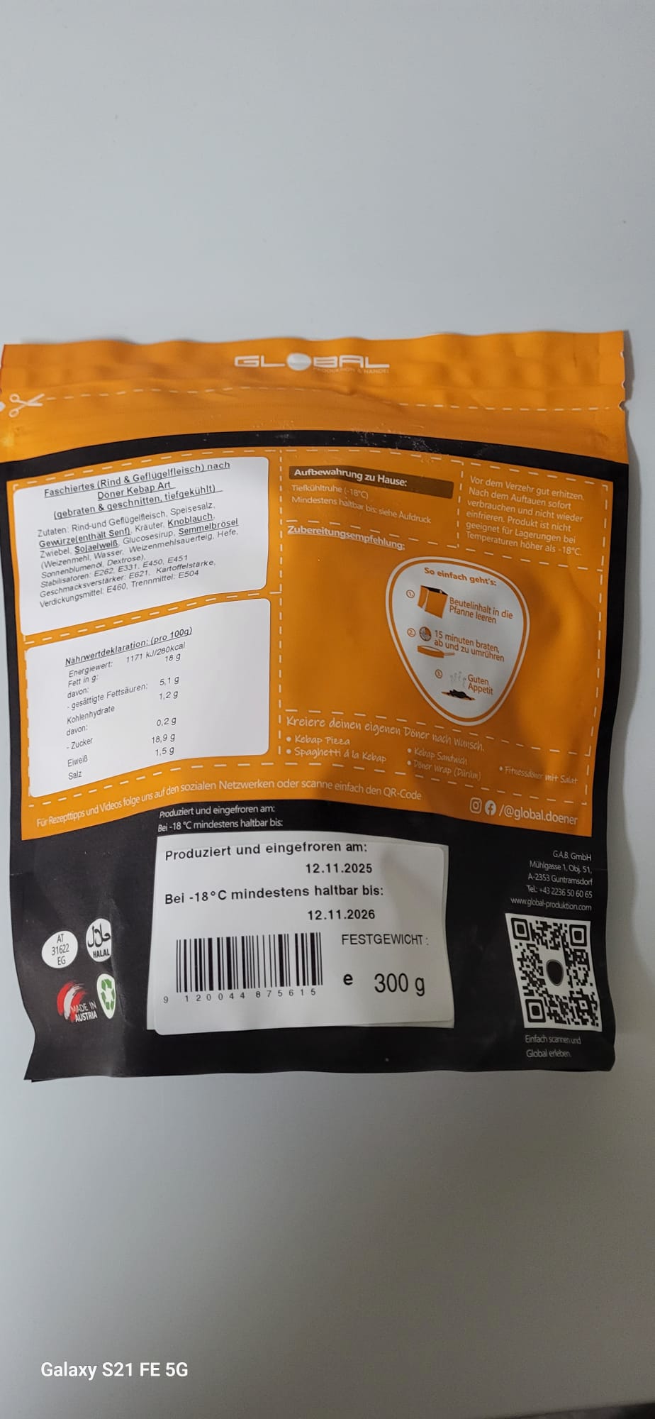 1015 Asia Grill Rind Kebap TK 300g