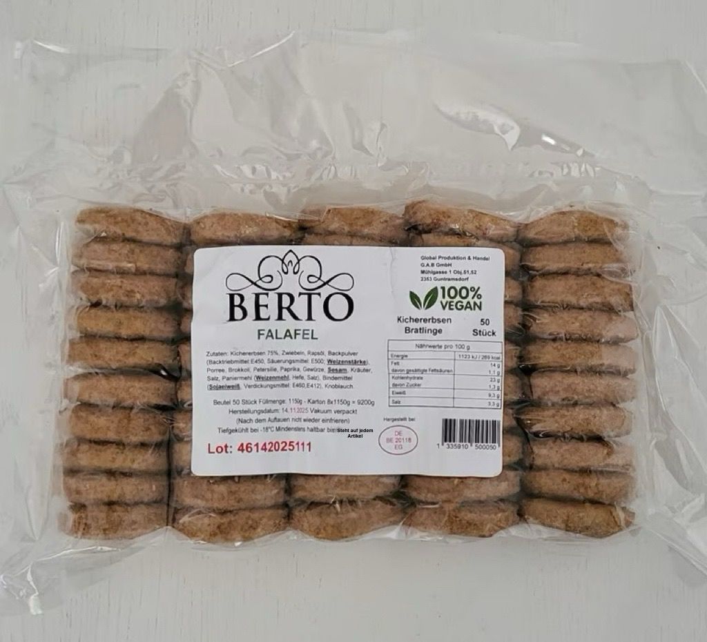 1006 Berto Falafel ca 1kg. - 50 Stk/Pack.