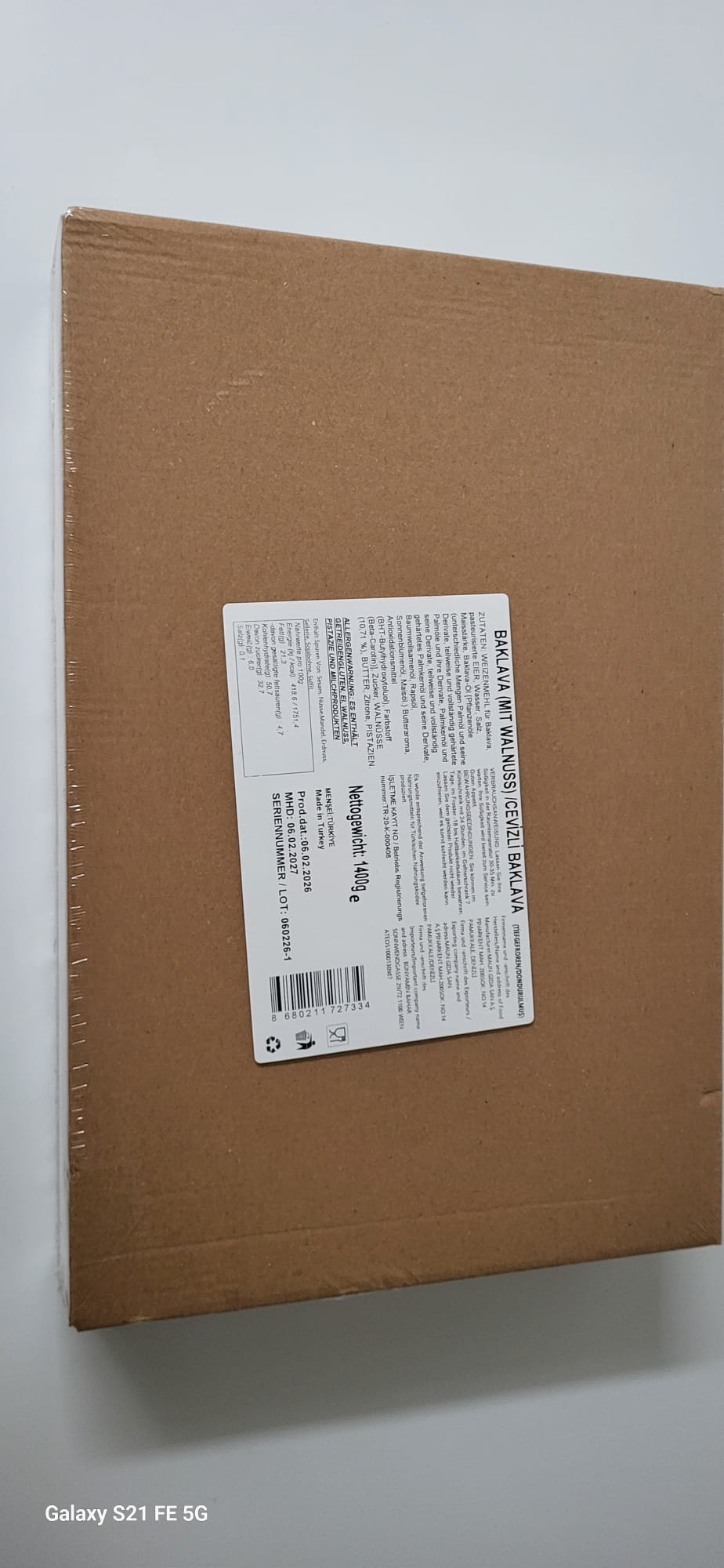 1018 Baklava Walnuss -TK -1,4 kg/Krt