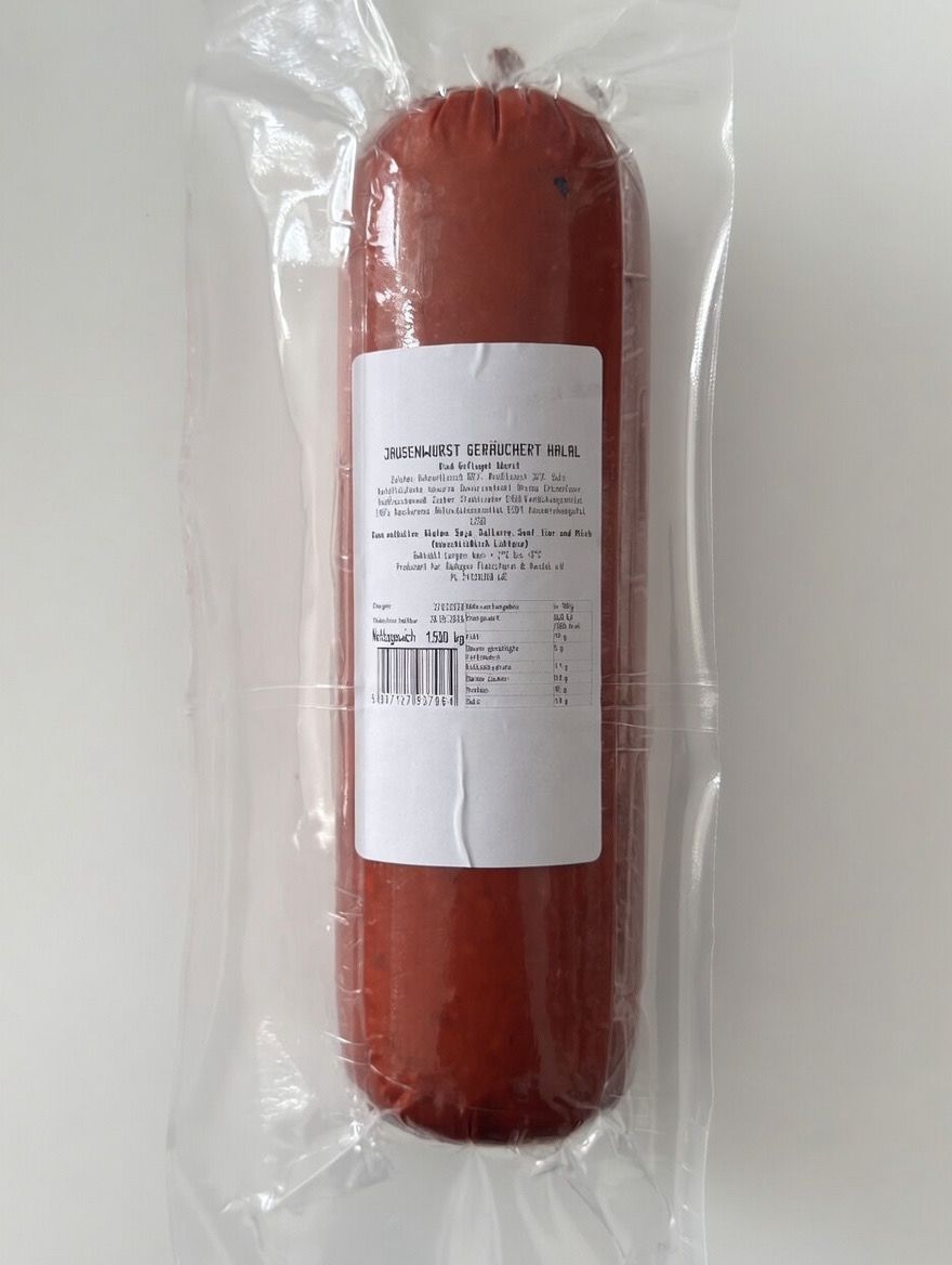 1055 Rind Jausenwurst geräuchert 1500g
