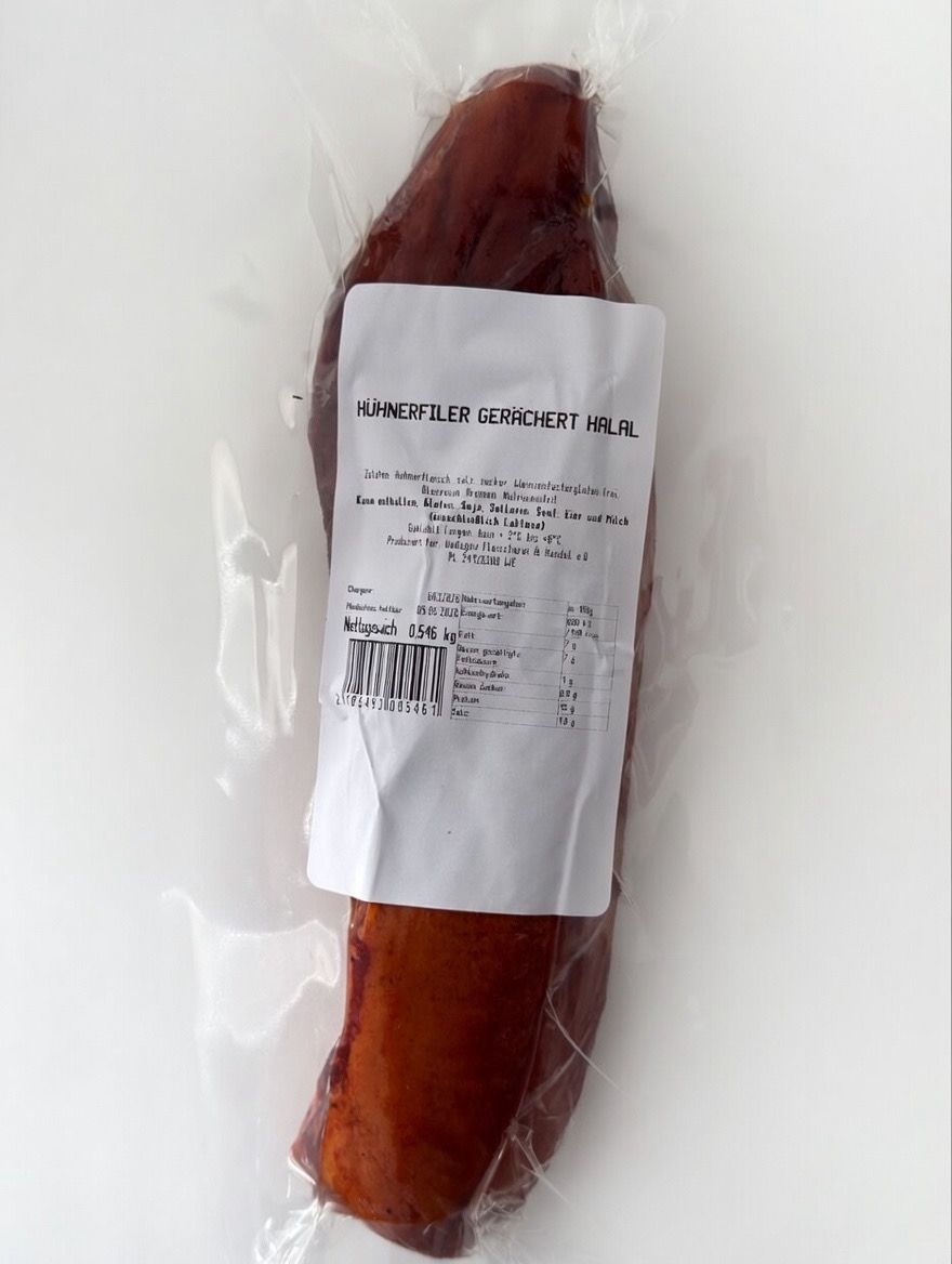 1052 Hühnerfilet geräuchert pro Kg
