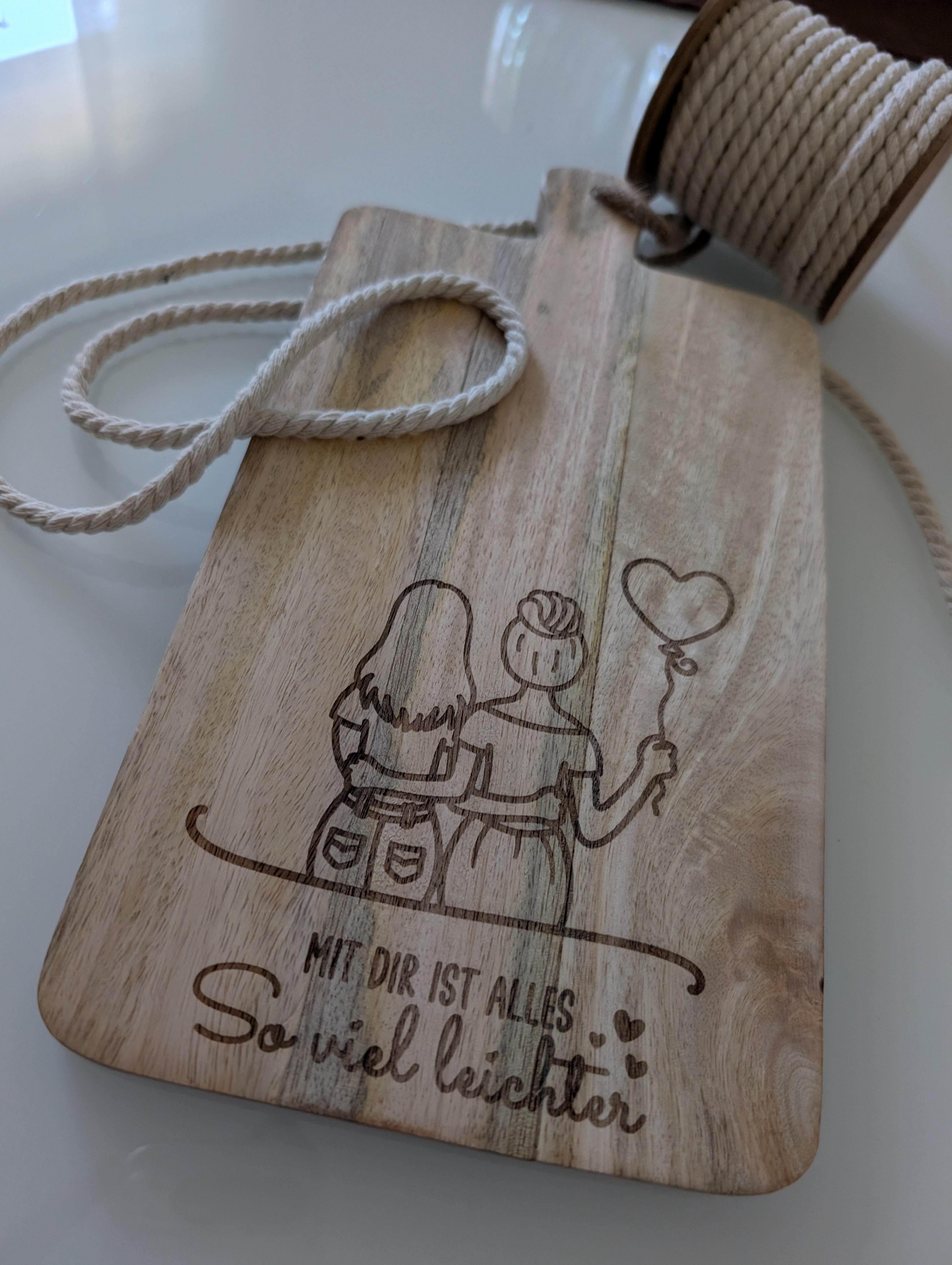 Holzbrettchen mit Gravur