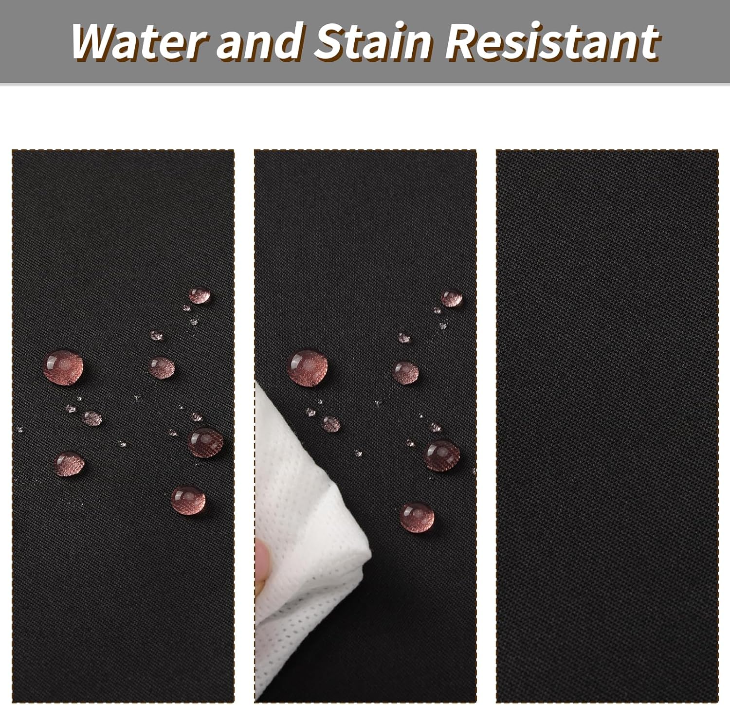 Black Spandex Tablecloth for Rectangle Table 6ft, Table Skirt for Folding Table, Table Cover for Party, Show, Wedding and Birthday