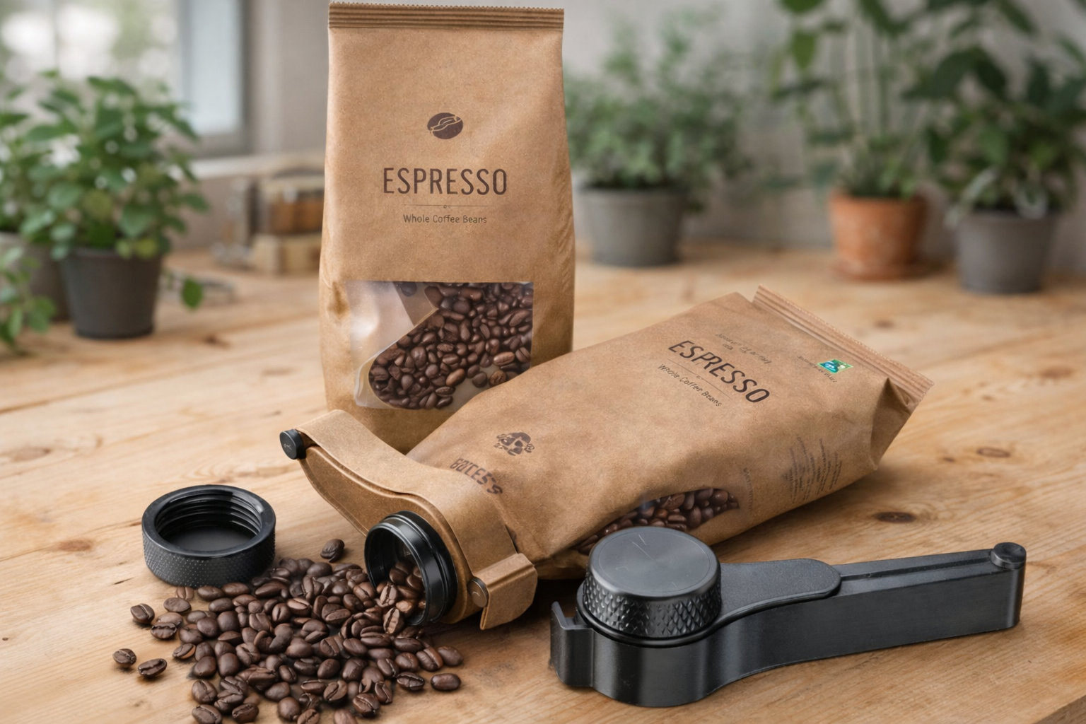 Clip for coffee bags