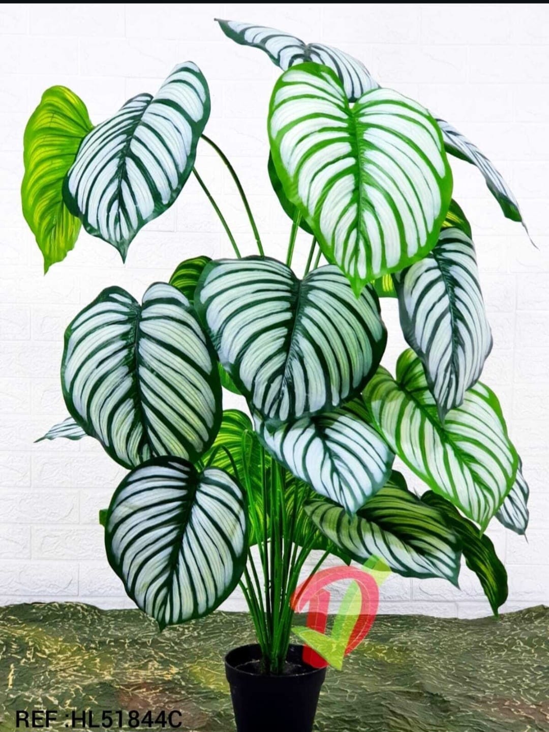 Planta Artificial Hoja Burro Rayas