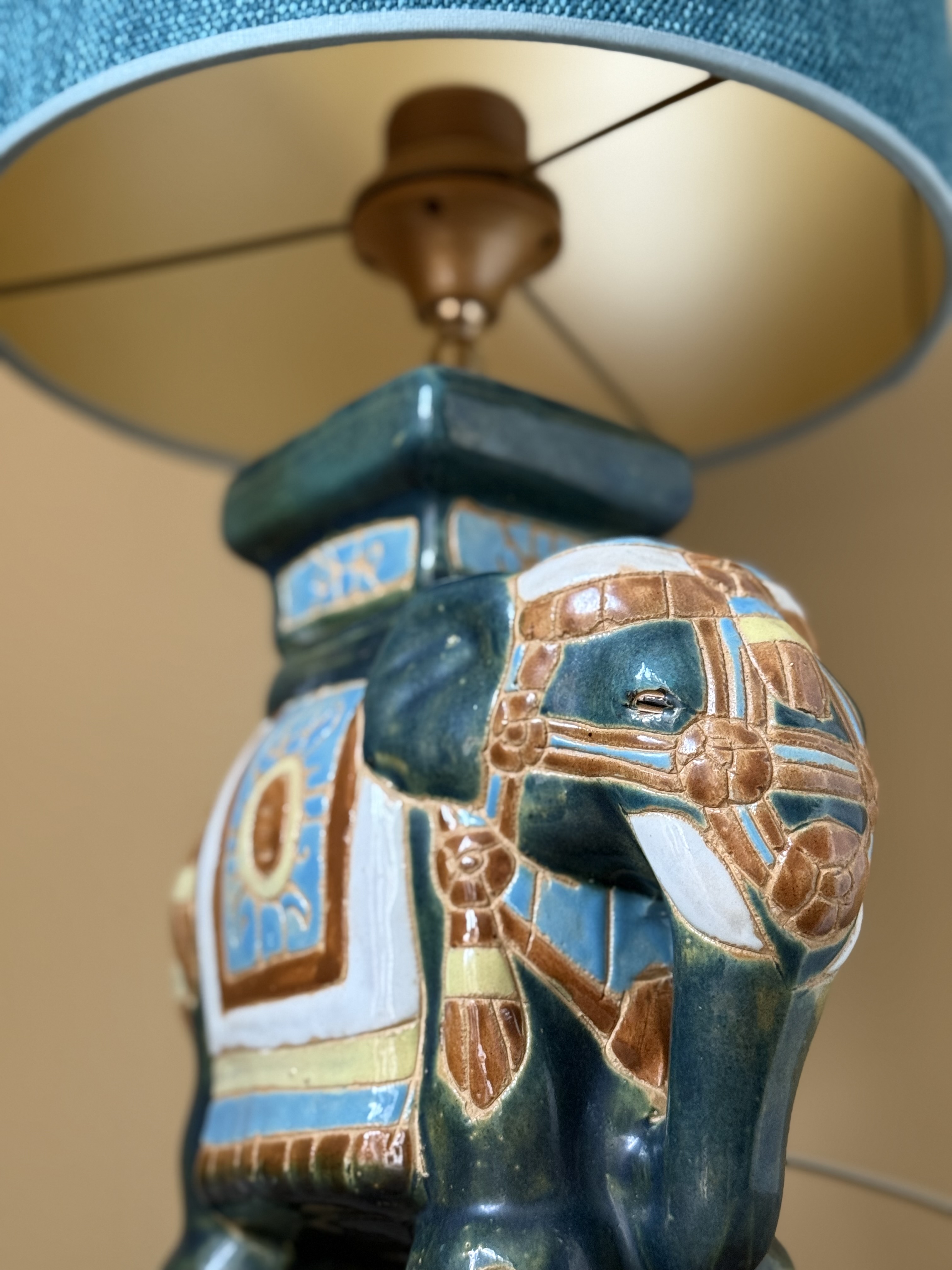 Lampenvoet Elephant in Teal