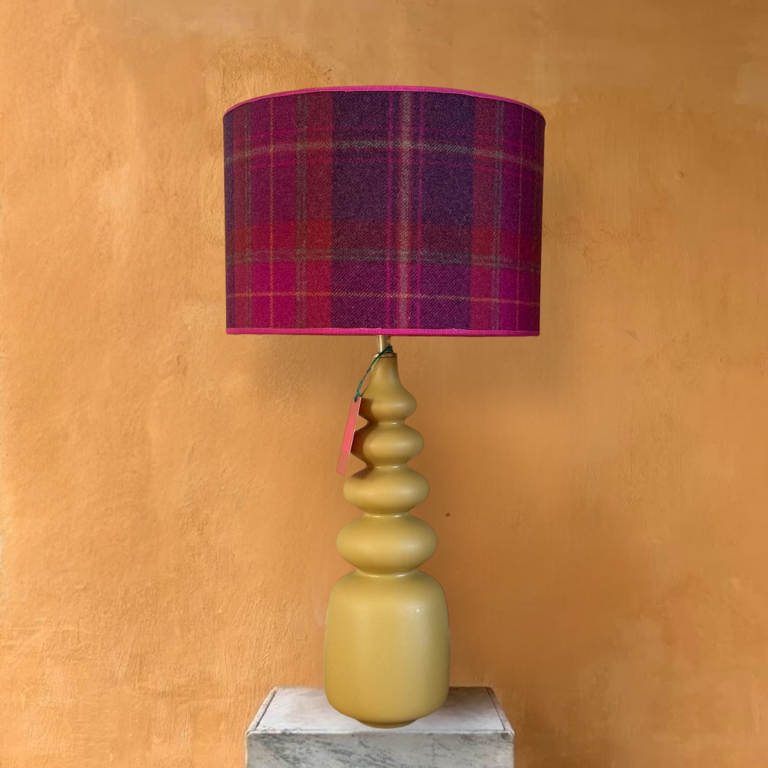 Lampenkap Tartan Cerise Ø30cm