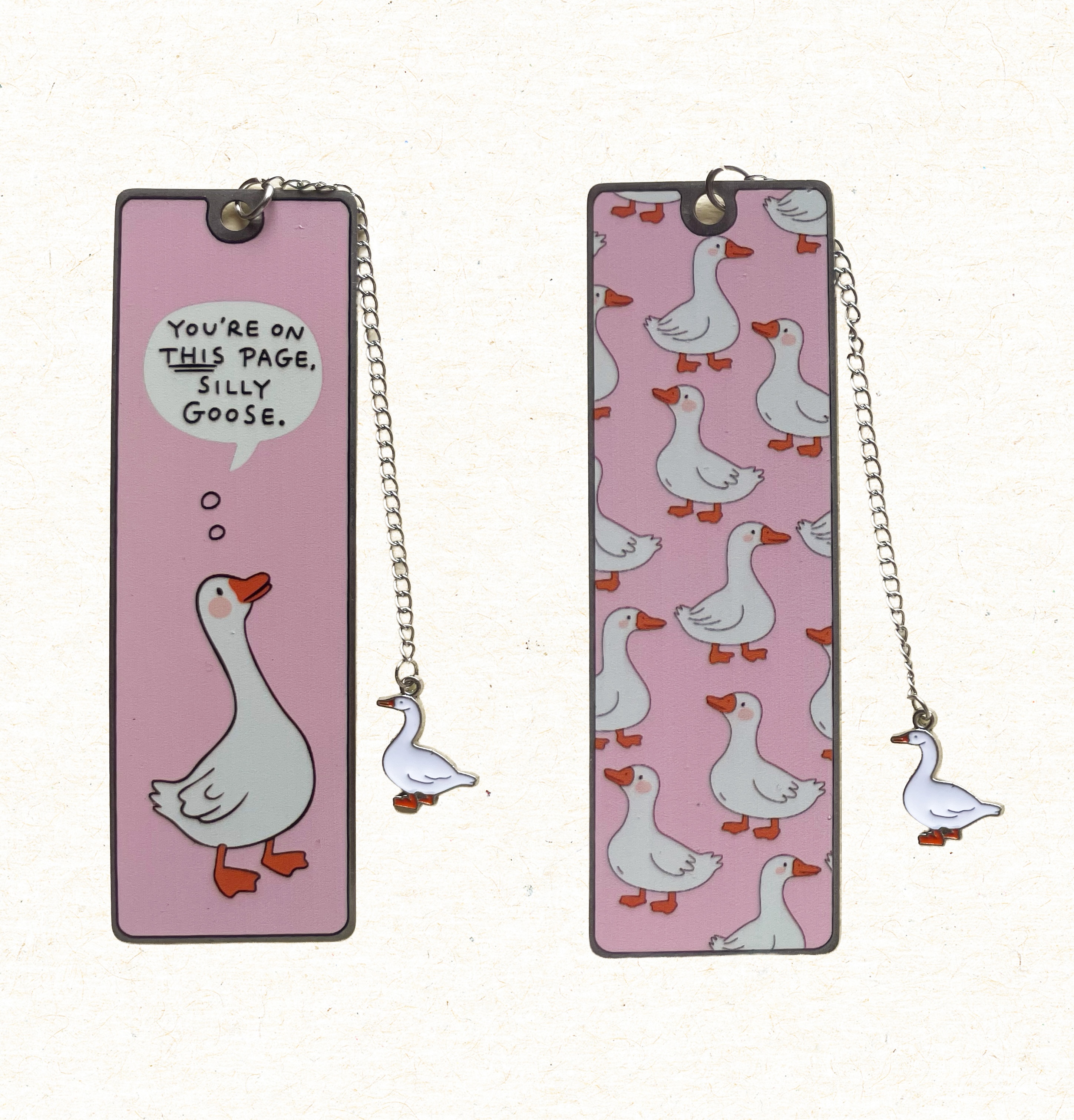 Separador de libros con dije Silly Goose