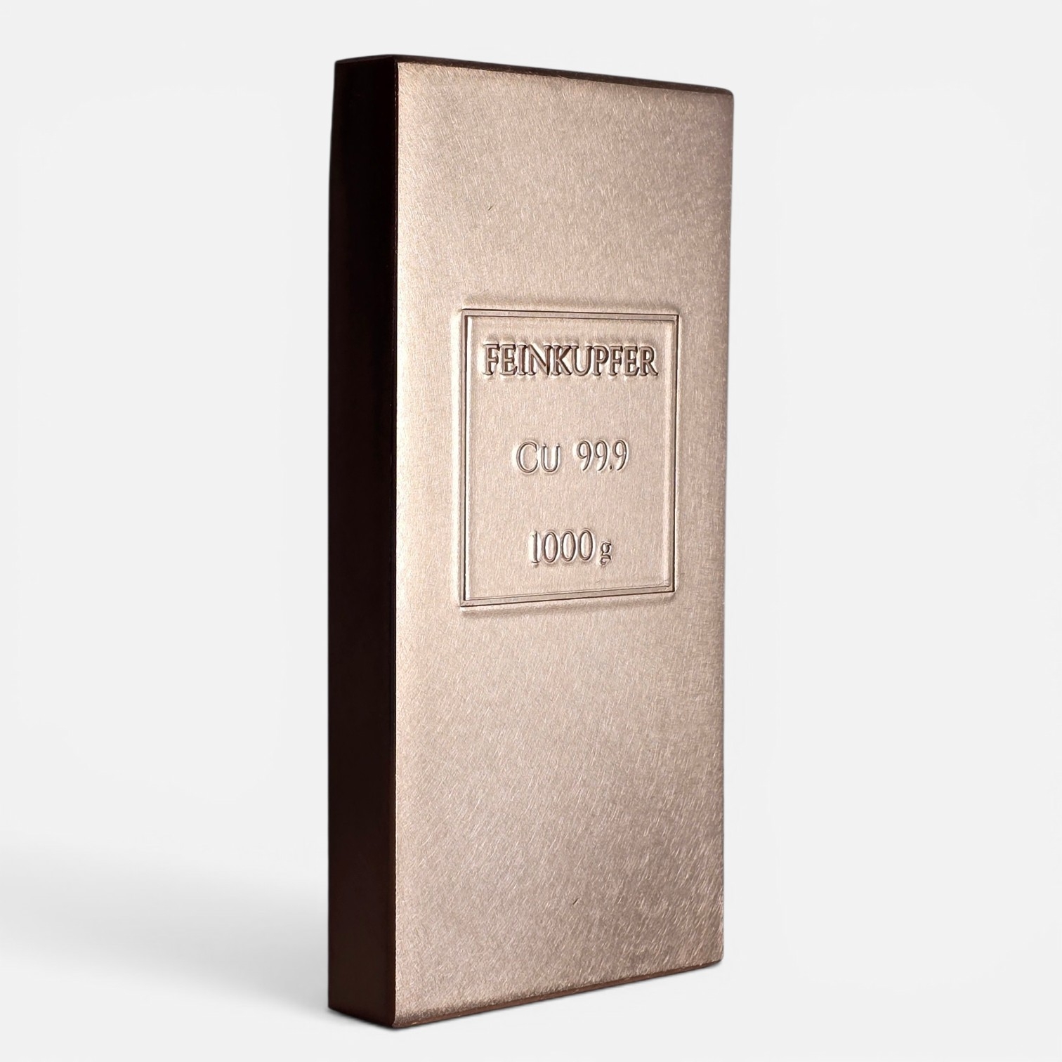Kupferbarren 1 kg (1000g) - Modell A1 – Oberflächenfinish: Satin