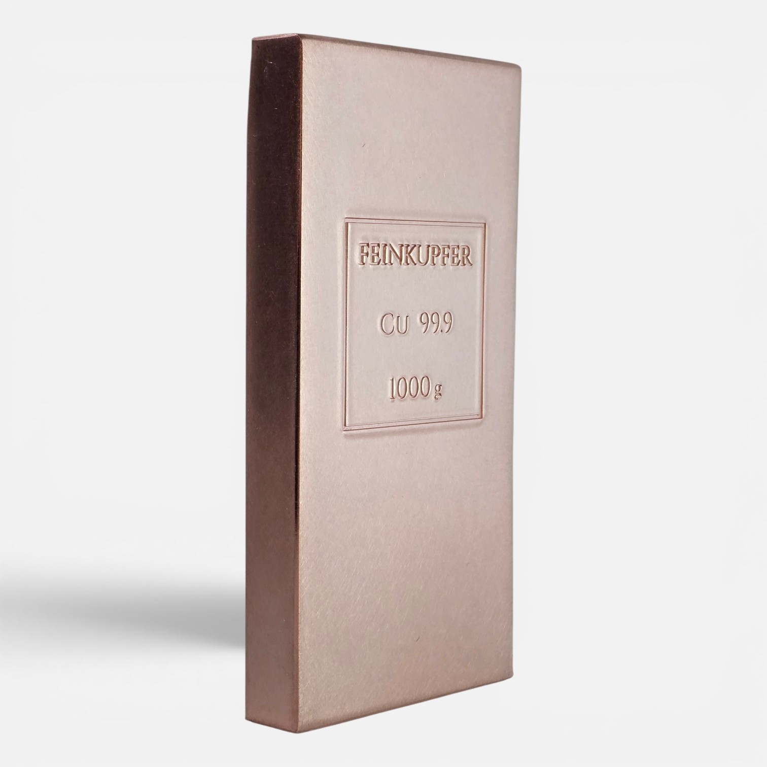Kupferbarren 1 kg (1000g) - Modell A1 – Oberflächenfinish: Satin