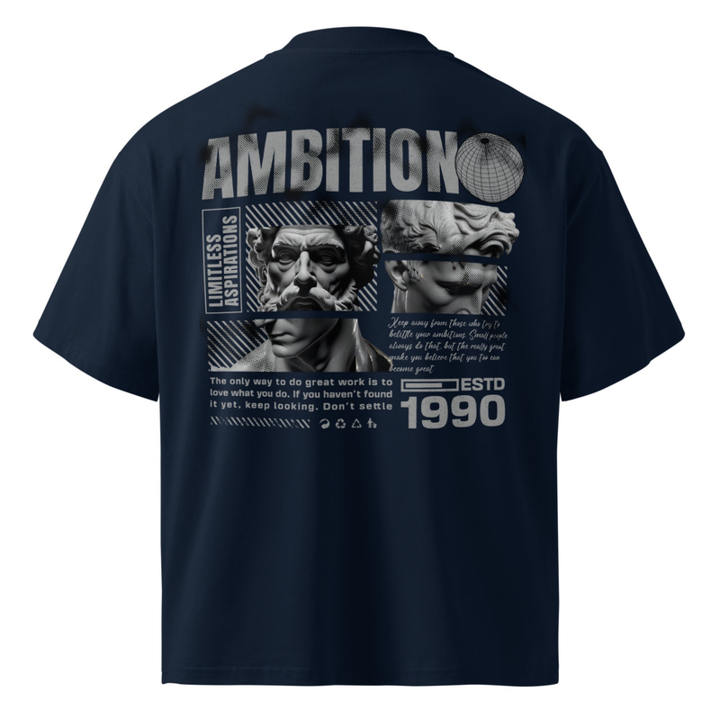 Unisex organic oversized high neck t-shirt | Ambition