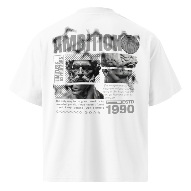 Unisex organic oversized high neck t-shirt | Ambition