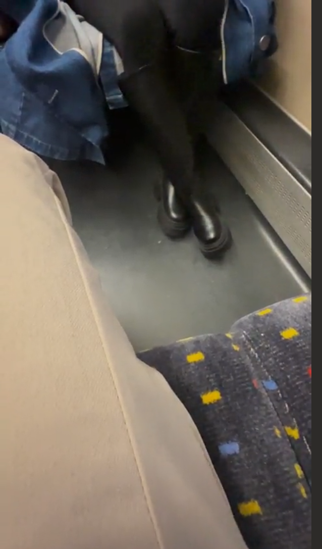  Beautiful woman crush snail with plattform  boots