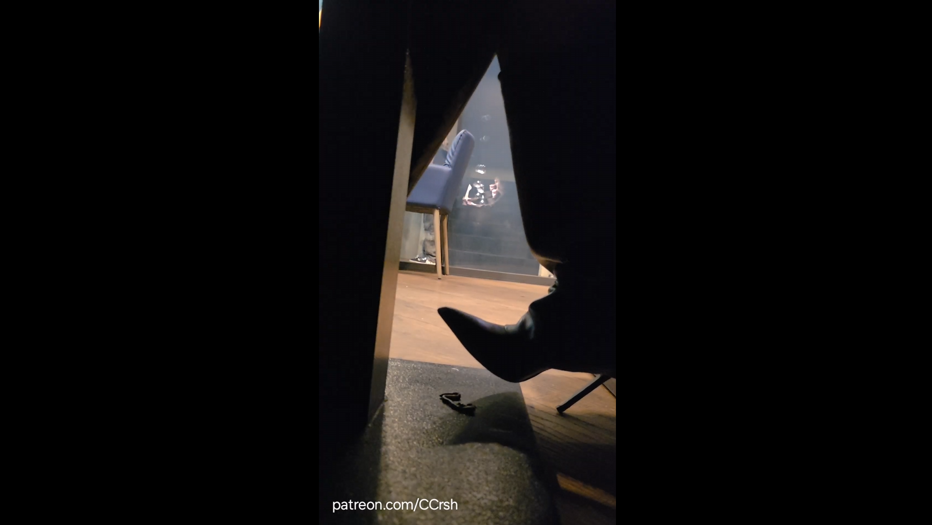 unaware worm crush in by High Heel boots