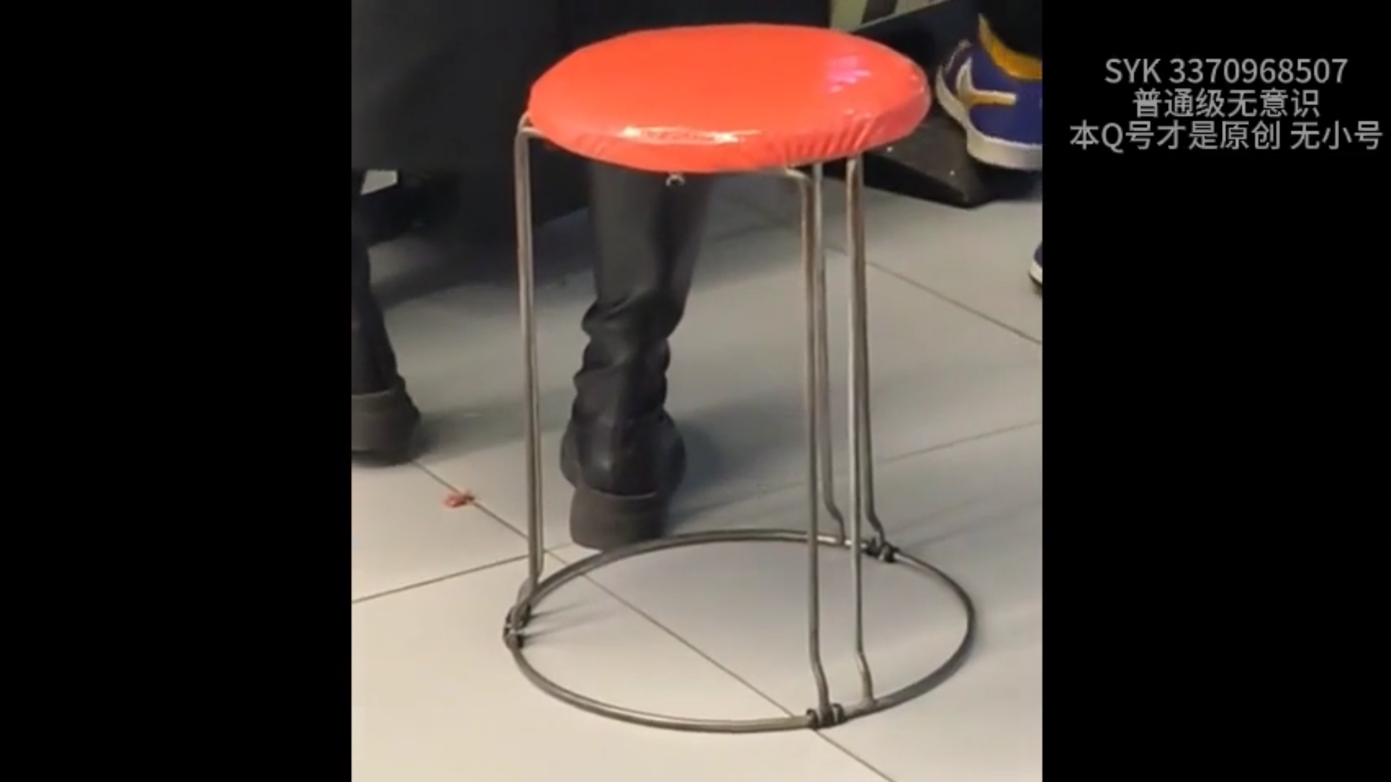 Pinkie crush by young woman wearing  Sneakers and boots