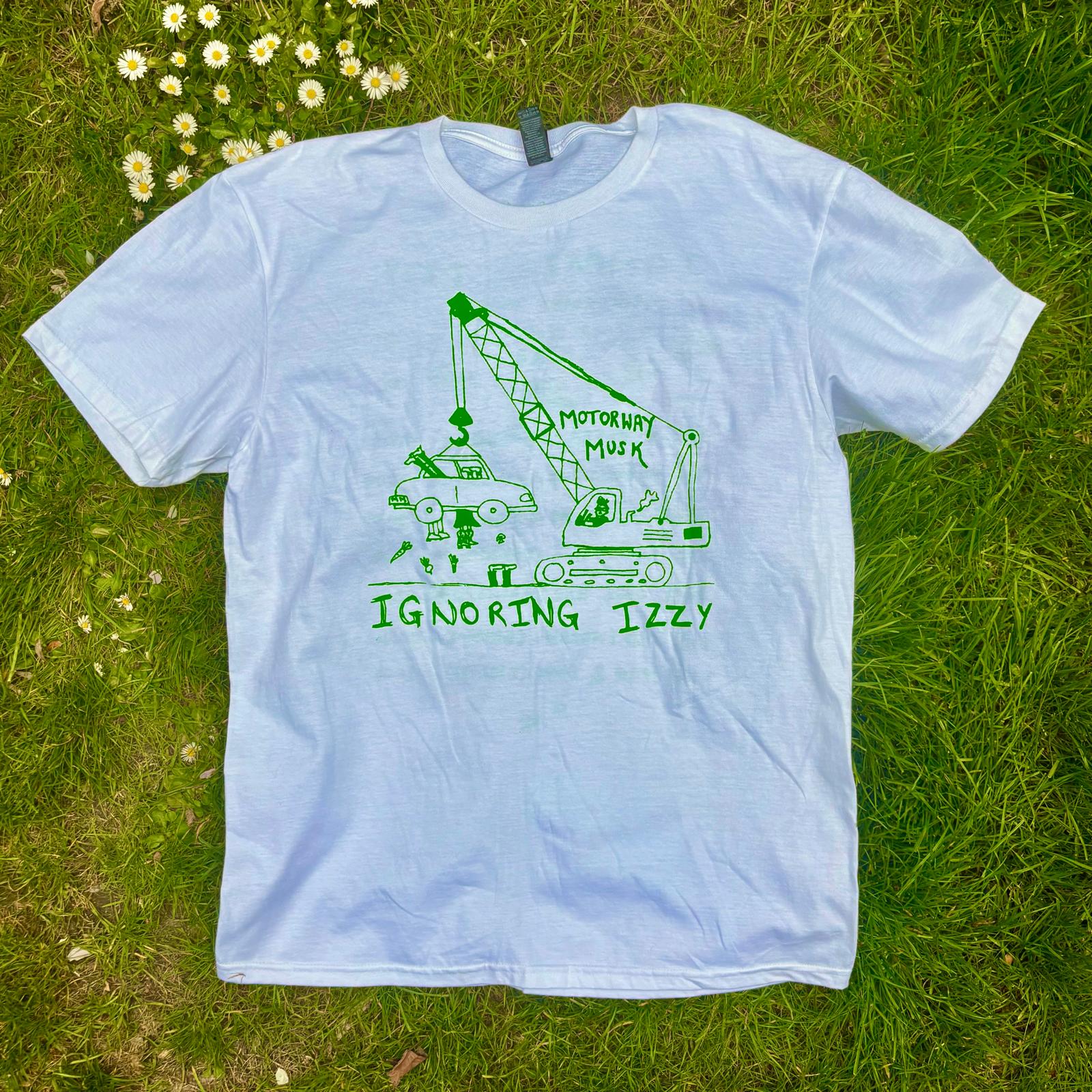 Motorway Musk Tour T-Shirt in Daikon White and green