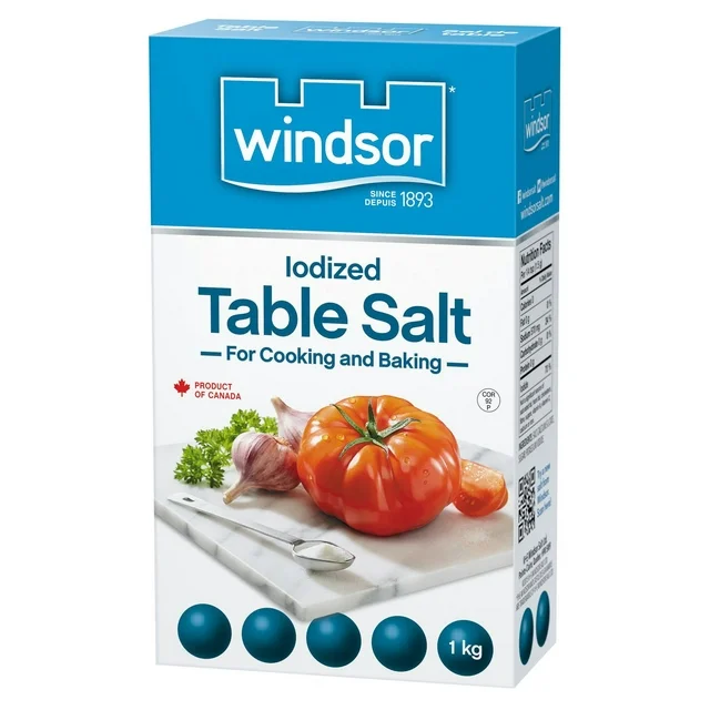 Windsor Iodized Table Salt for Cooking and Baking 
