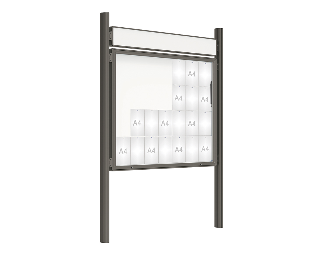 Vitrina 2000 sobre postes Quatro