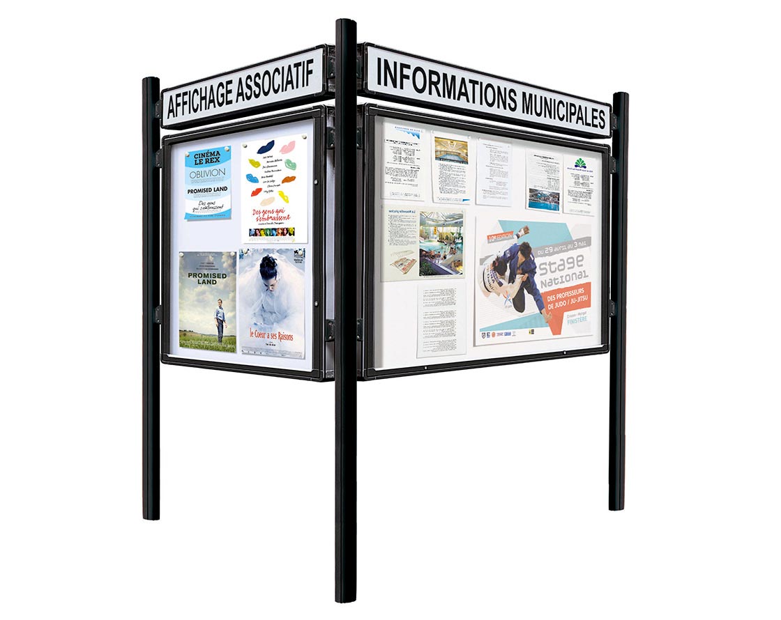 Vitrina 2000 sobre postes Quatro