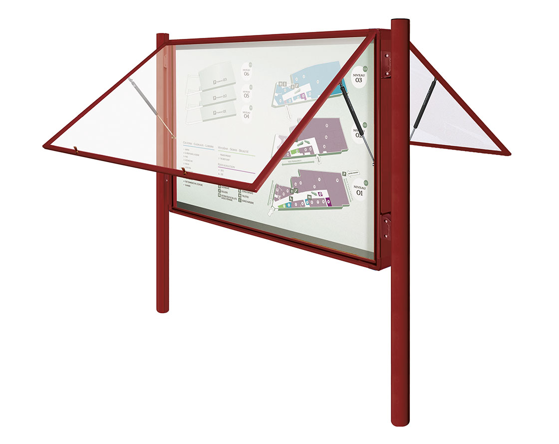 Vitrina 2000 sobre postes Ø 76 mm