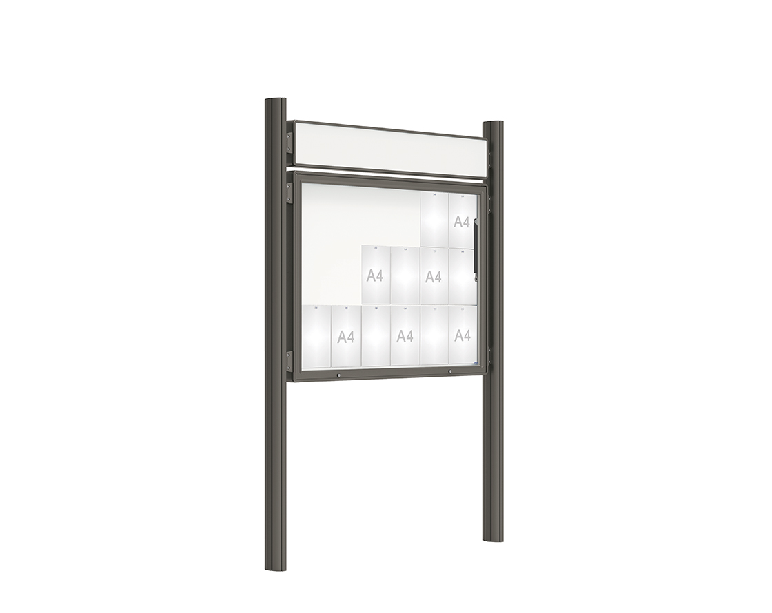 Vitrina 2000 sobre postes Quatro