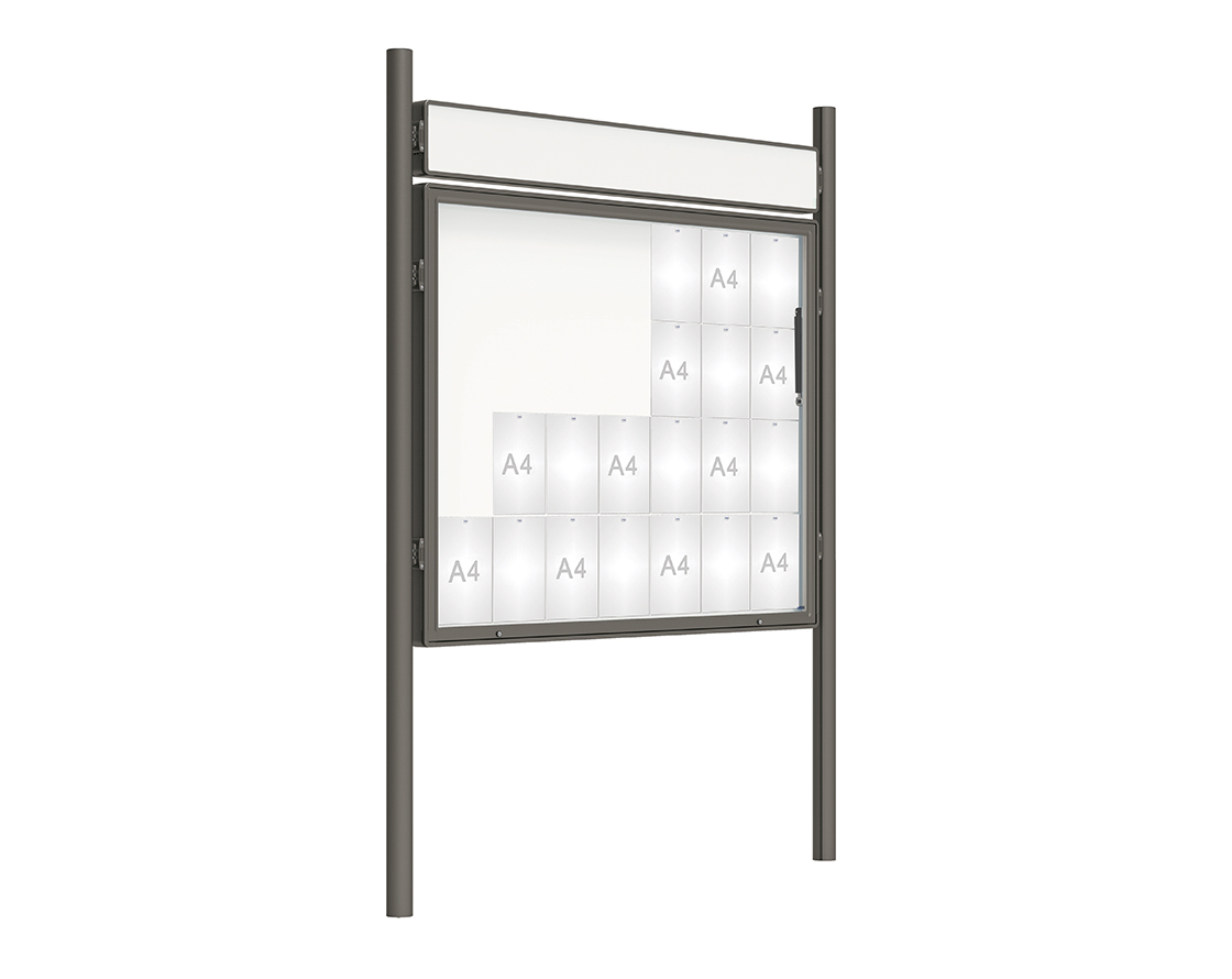 Vitrina 2000 sobre postes Ø 76 mm