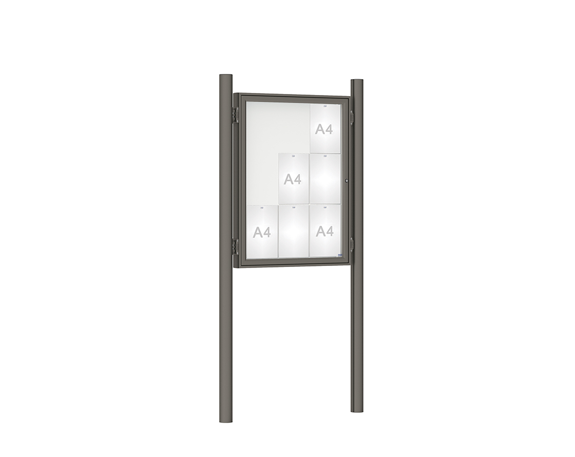 Vitrina 1000 sobre postes Ø 76 mm