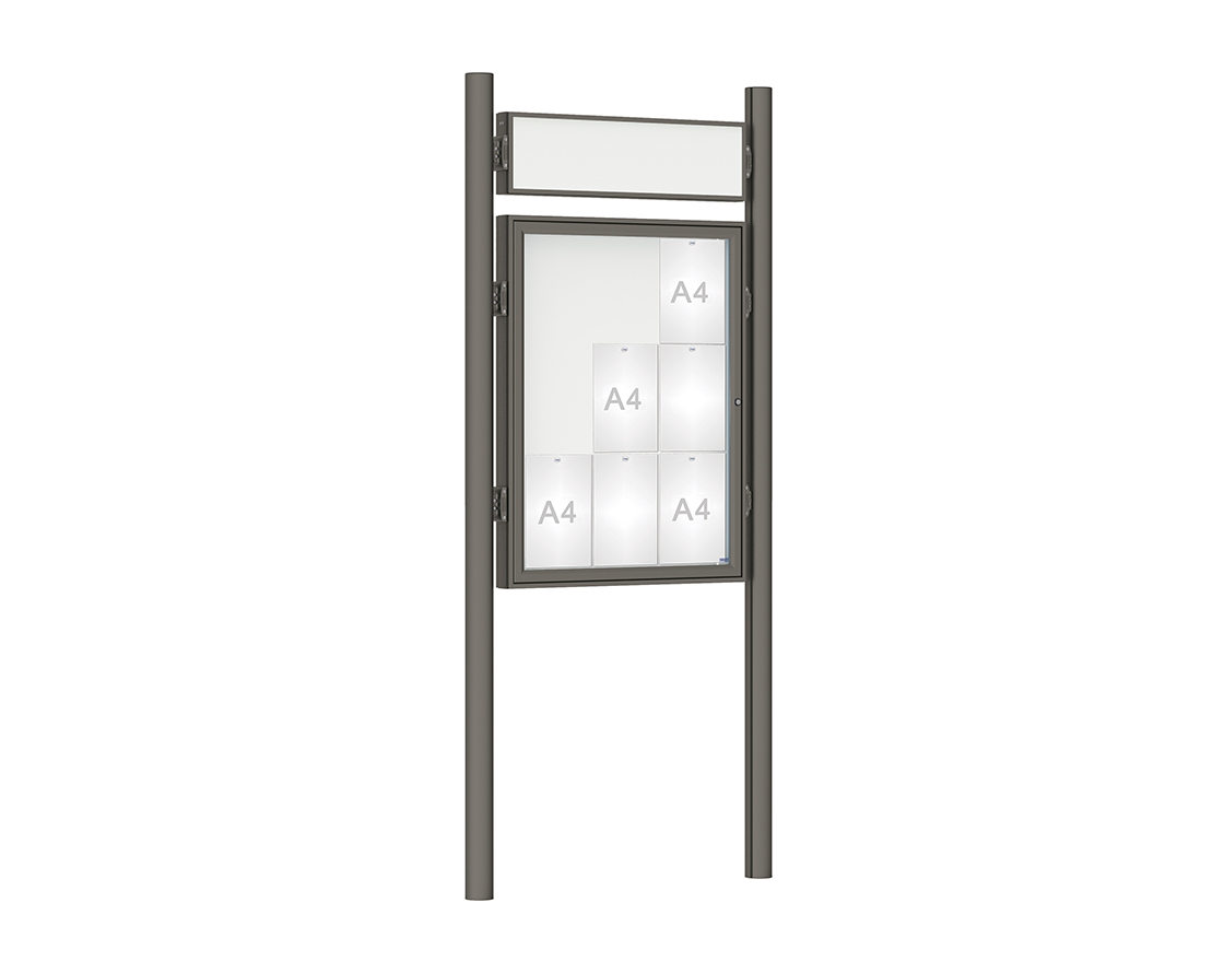 Vitrina 1000 sobre postes Ø 76 mm