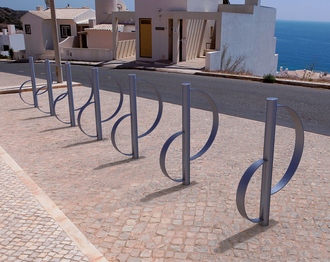 Aparcabicicletas Provincia Clásica cabezal Inox cepillado