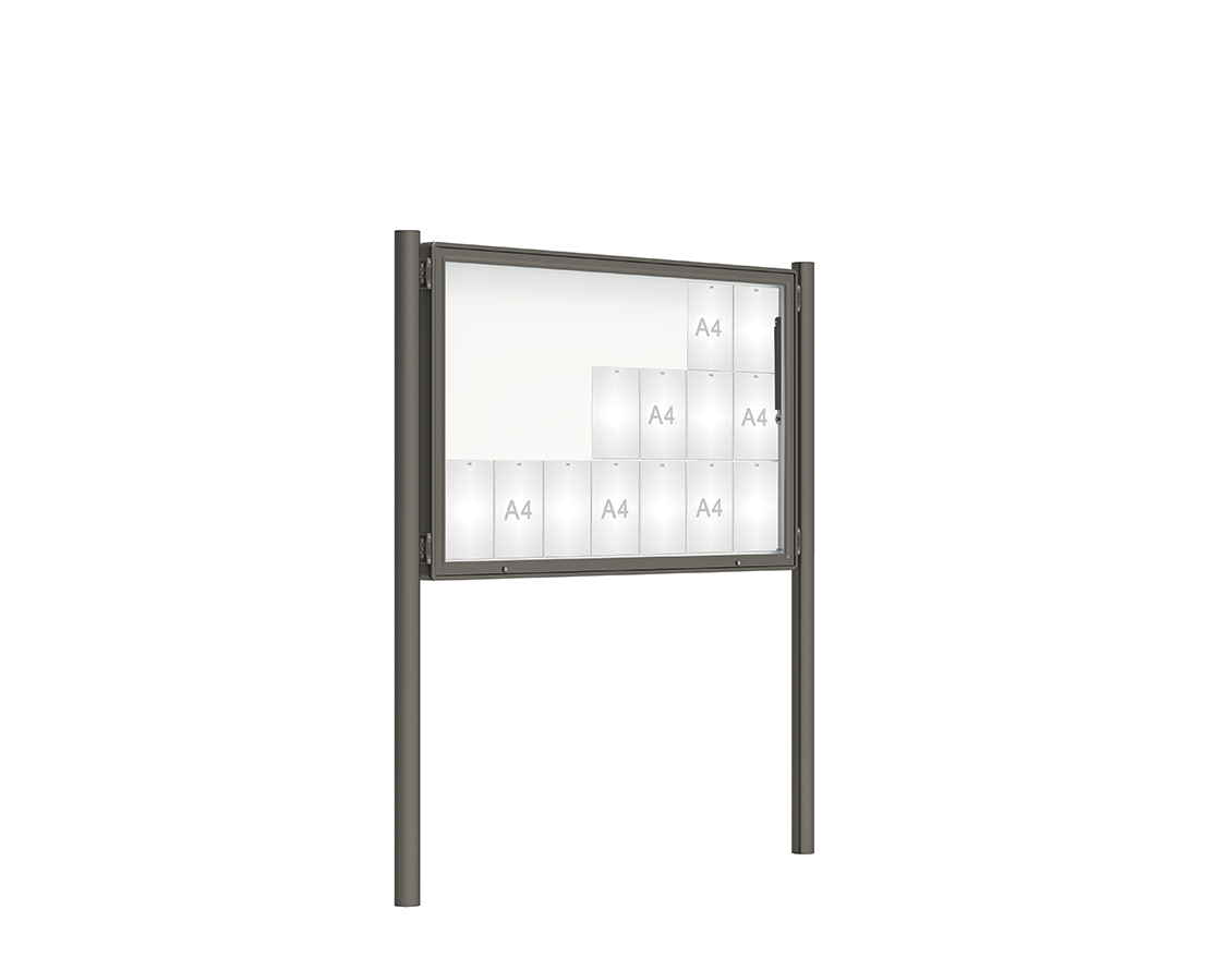 Vitrina 2000 sobre postes Ø 76 mm