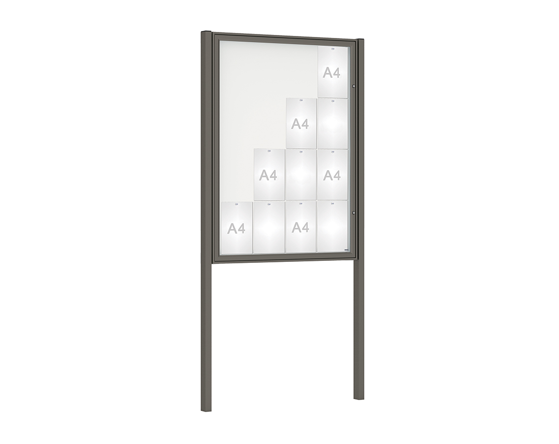 Vitrina Clásica sobre postes