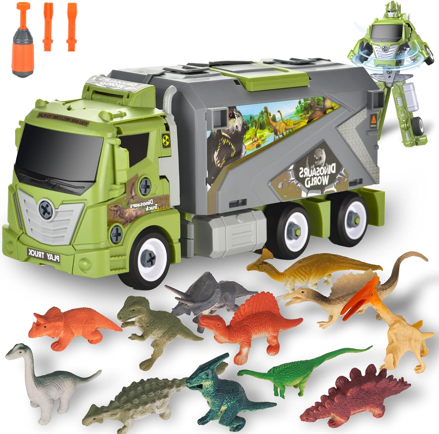 Dinosaur Transport Truck Playset